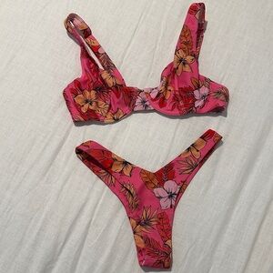 Floral Pink Kulani Kini Bikini Set